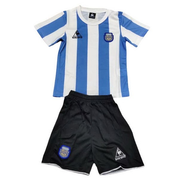 Maillot Football Argentine Domicile Enfant 1986 Bleu Blanc